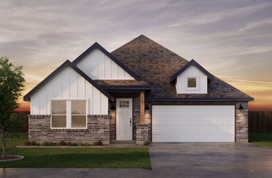 Representative exterior photo of a completed home built from the The Angelina by Trinity Classic Homes in Freeman Ranch, Weatherford, TX (Image 2).