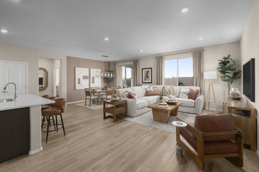 Representative furnished interior of a home built from the 2013 by KB Home in Bella Tierra Horizon, Tucson (Image 4).