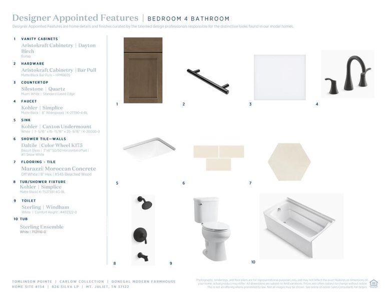 Sample of building materials used in homes in Tomlinson Pointe, Mount Juliet (Image 12).