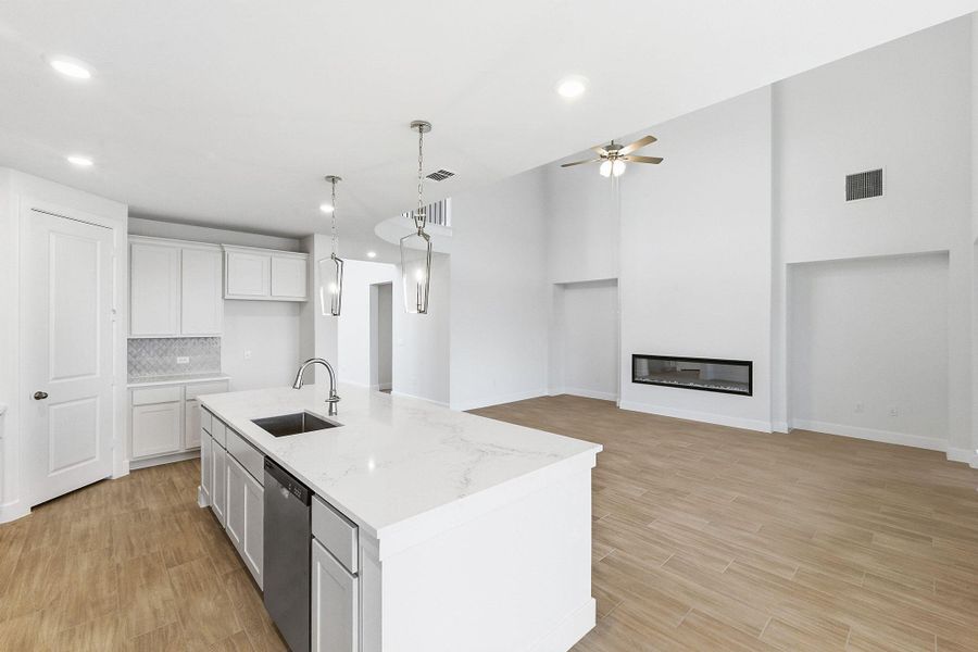 Furnished interior view inside a new home in The Colony, Bastrop (Image 9).