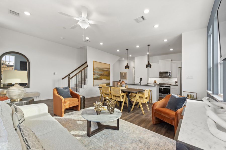 Open Kitchen-Living-Dining Room