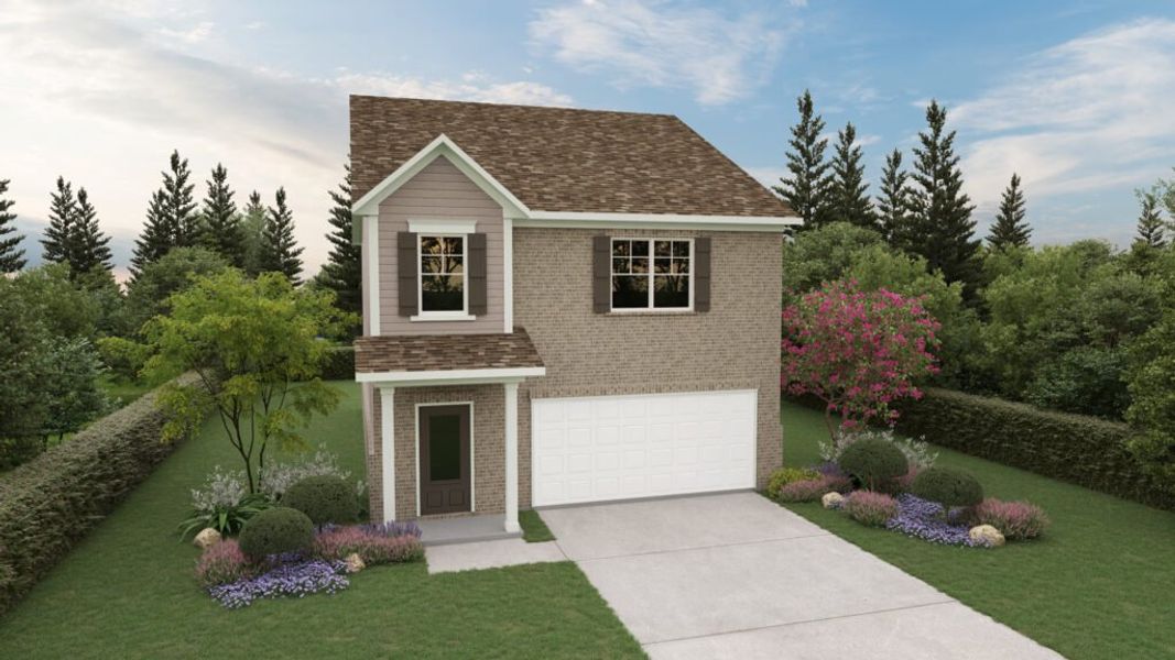 Representative exterior photo of a completed home built from the The Baxter by Direct Residential Communities in Neely Farm, Covington, GA (Image 6).