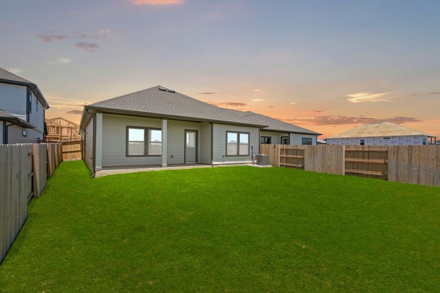 Rear of Home and Private Backyard Rear of Home and Private Backyard