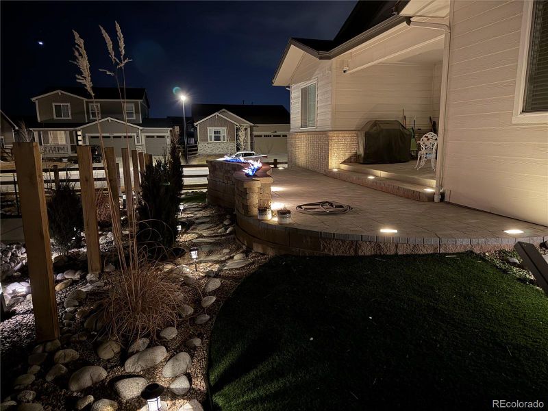 Exterior details and patio area of a home in , Aurora (Image 25).