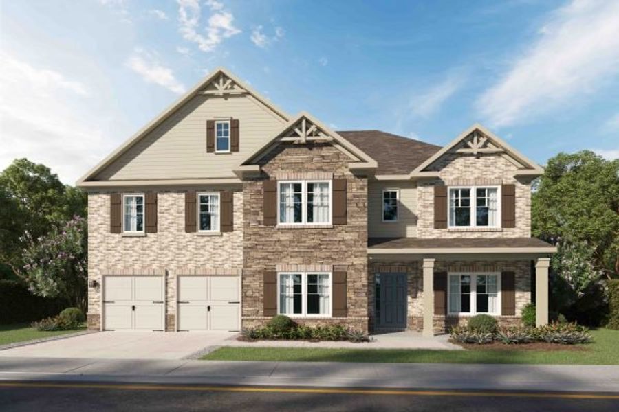 Representative exterior photo of a completed home built from the Reynold by Kerley Family Homes in Walters Creek, Douglasville, GA (Image 9).