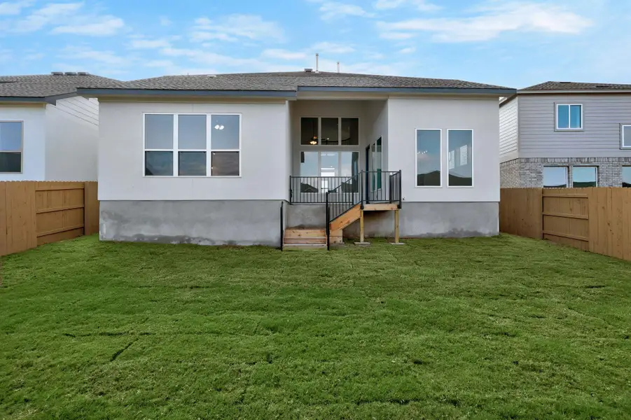 Exterior details and patio area of a home in The Colony - 50', Bastrop (Image 4).
