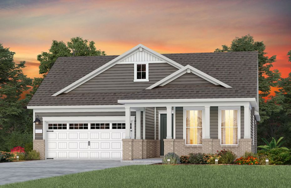 Representative exterior photo of a completed home built from the Palmary by Del Webb in Del Webb at Chatham Park, Pittsboro, NC (Image 21).