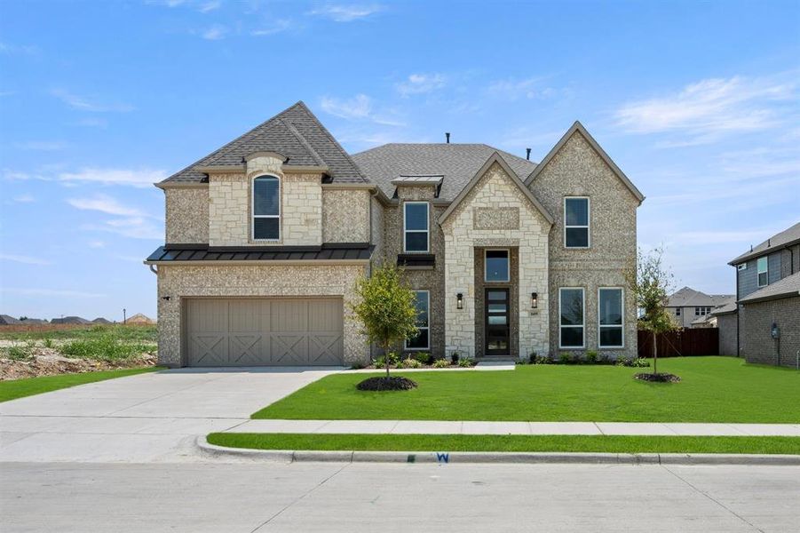 Front exterior of a new home in Shady Valley Estates, Midlothian, TX, highlighting curb appeal (Image 20). Front exterior of a new home in Shady Valley Estates, Midlothian, TX, highlighting curb appeal (Image 20).