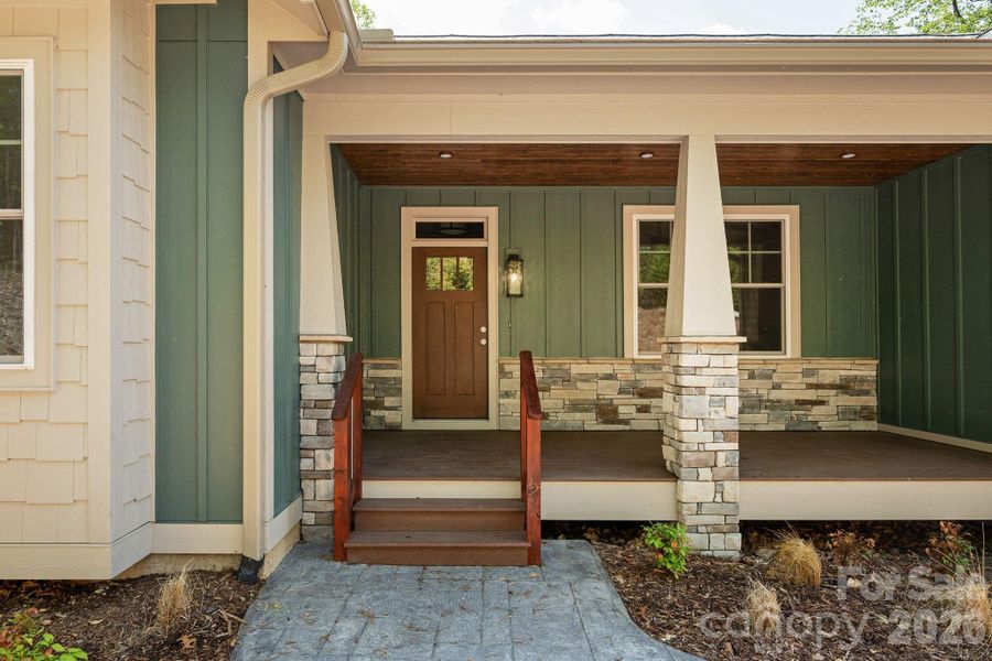 Exterior details and patio area of a home in , Flat Rock (Image 3).