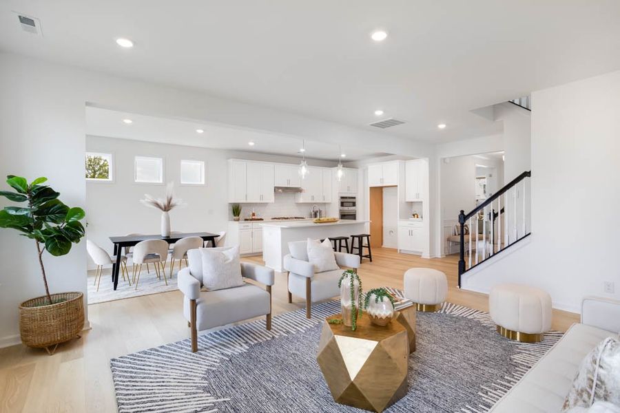Representative furnished interior of a home built from the Leland by Taylor Morrison in Stafford at Langtree, Mooresville (Image 14).