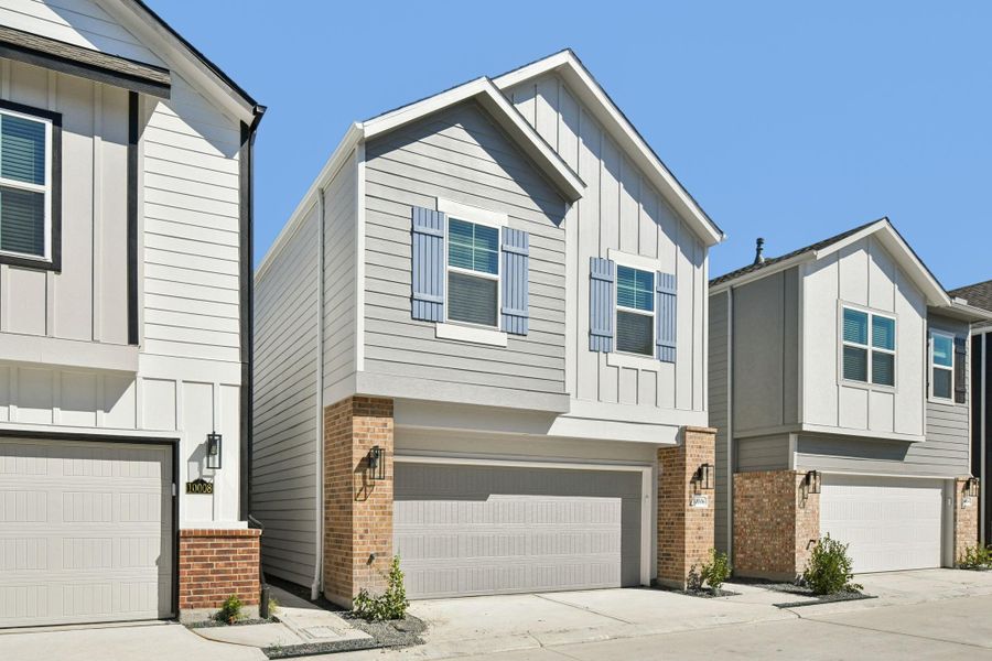 Exterior details and patio area of a home in Spring Brook Village - City Series, Houston (Image 20).