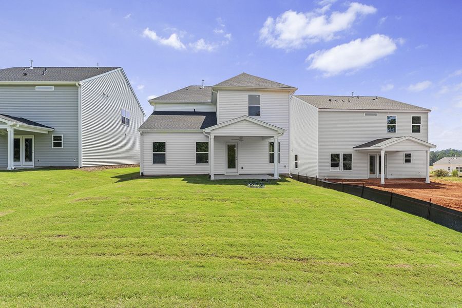Front exterior of a new home in Mayfair Village, Spartanburg, SC, highlighting curb appeal (Image 17).