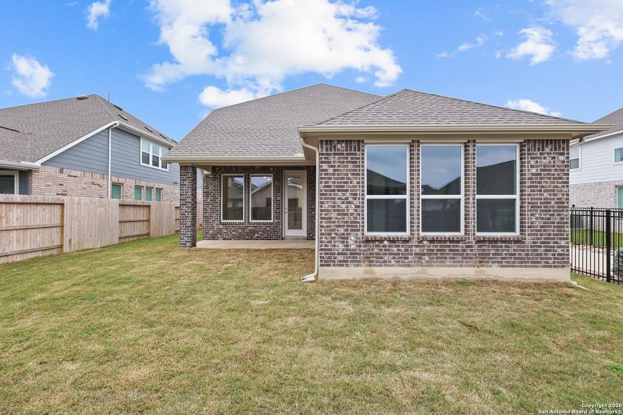 Exterior details and patio area of a home in Veramendi, New Braunfels (Image 4).