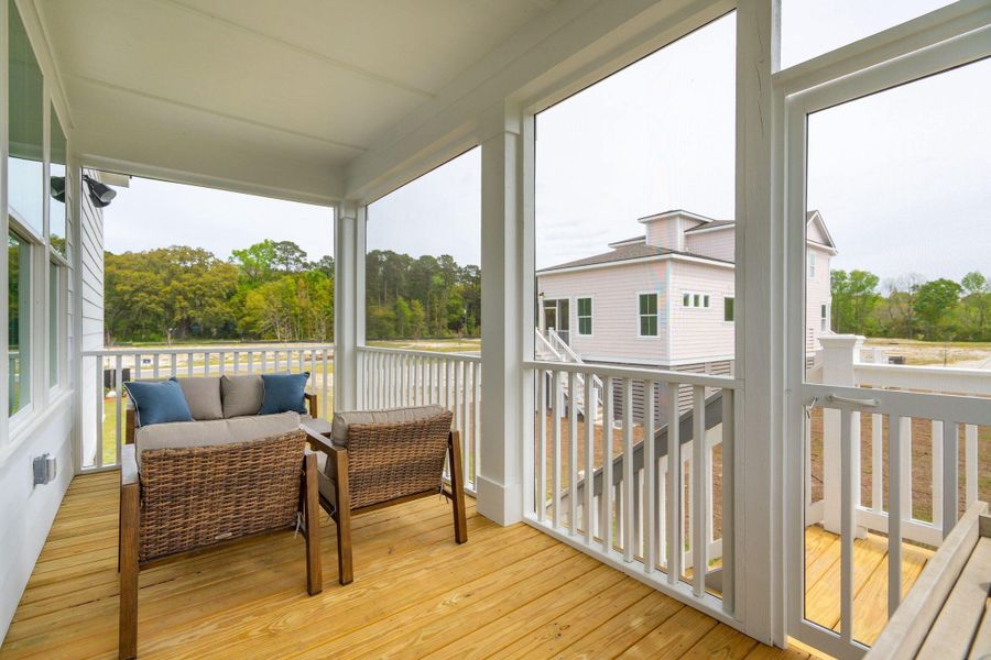 Exterior details and patio area of a home in Miller's Crossing, Johns Island (Image 38).