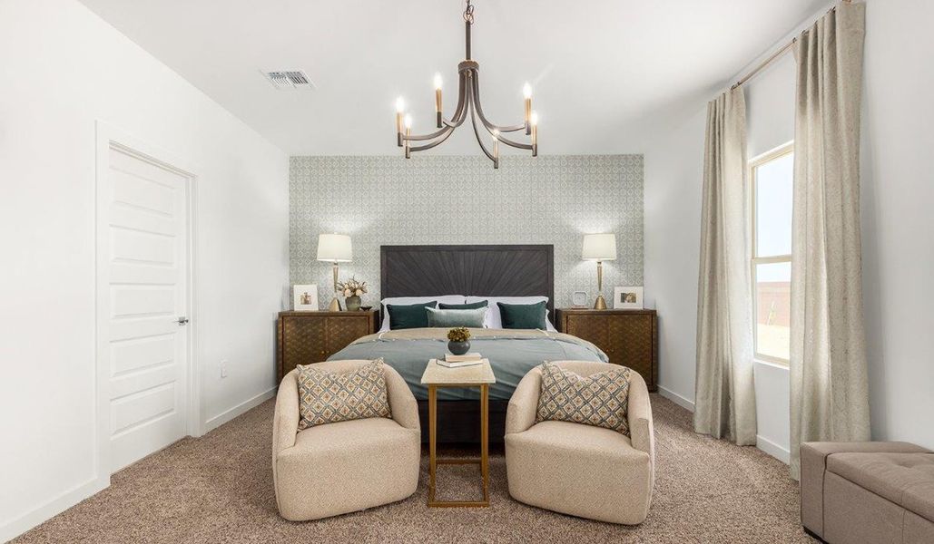 Furnished interior view inside a new home in Entrada Del Toro at Rancho Sahuarita, Sahuarita (Image 17). Furnished interior view inside a new home in Entrada Del Toro at Rancho Sahuarita, Sahuarita (Image 17).
