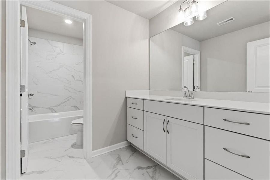 Furnished interior view inside a new home in Lakeside at Great Sky, Canton (Image 14).