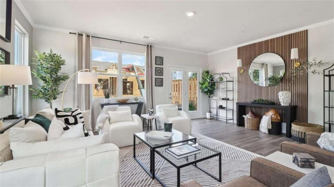 Furnished interior view inside a new home in Townes at Asbury, Hapeville (Image 4).