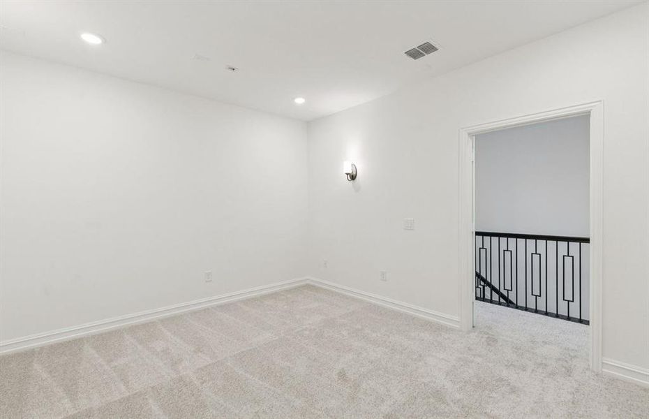 Media room on second level Media room on second level