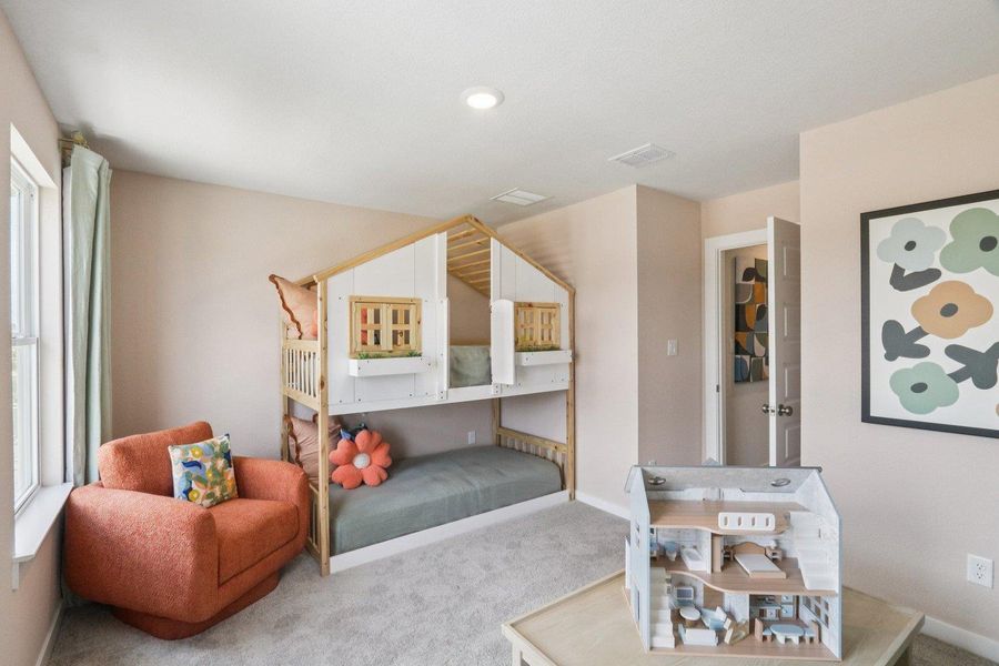 Furnished interior view inside a new home in Stallion Run, Buda (Image 7).