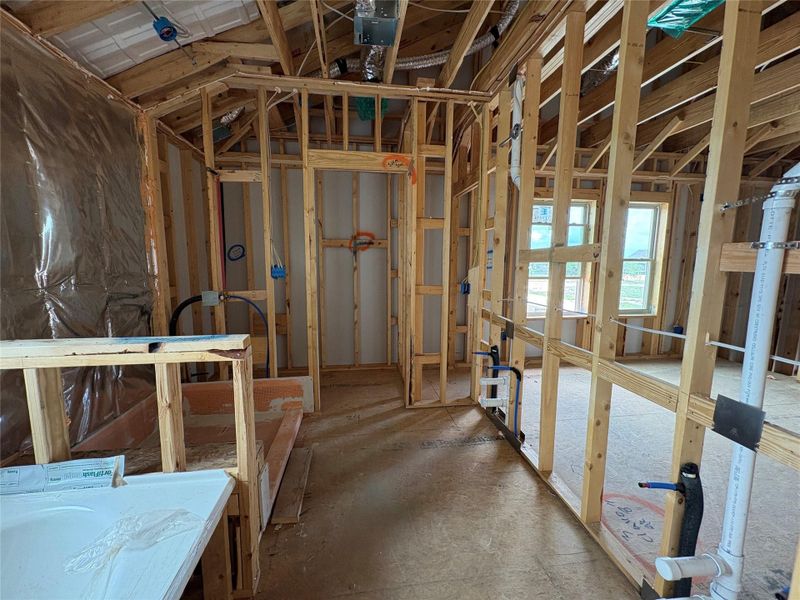 In-progress construction of a new home in Cannon Ranch, Dripping Springs, TX (Image 29).