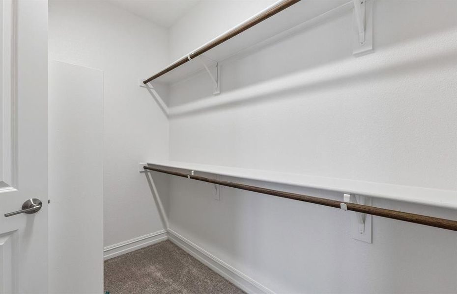 Walk-in closet in owners suite