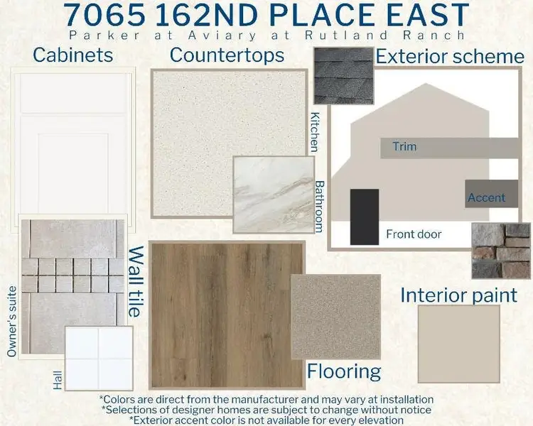 Parker - Colors for this home Parker - Colors for this home