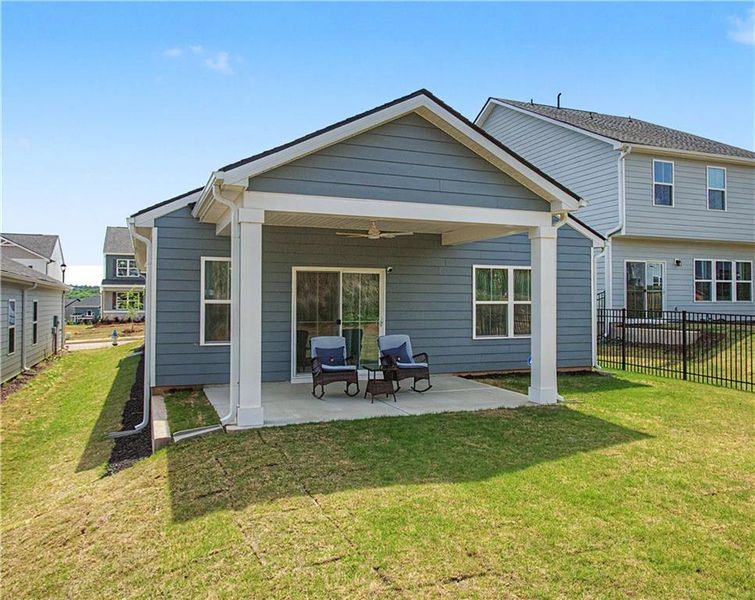 Exterior details and patio area of a home in , Hoschton (Image 3).