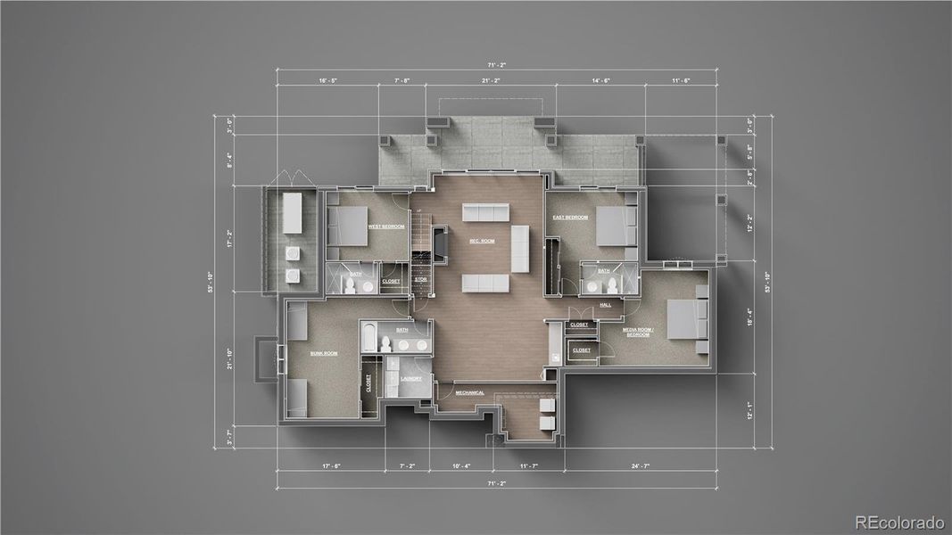 2D floor plan layout of this home in , Tabernash, CO (Image 4). 2D floor plan layout of this home in , Tabernash, CO (Image 4).
