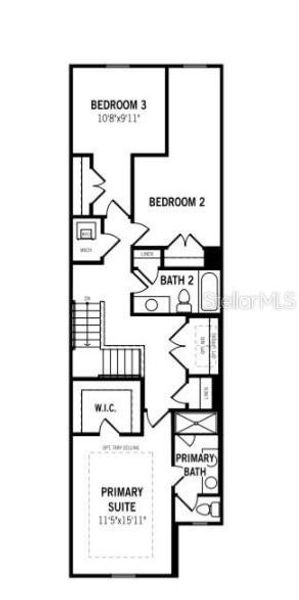 2D floor plan layout of this home in Crosswind Ranch, Parrish, FL (Image 4).