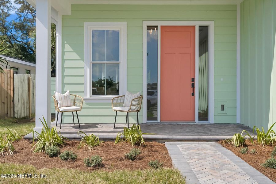 Front exterior of a new home in , Neptune Beach, FL, highlighting curb appeal (Image 19).