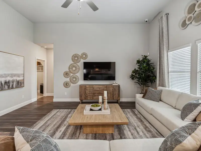 Furnished interior view inside a new home in Lakehaven - Premier Series, Farmersville (Image 6). Furnished interior view inside a new home in Lakehaven - Premier Series, Farmersville (Image 6).