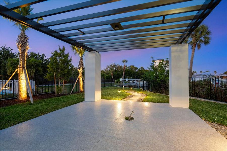 Exterior details and patio area of a home in , Longboat Key (Image 48). Exterior details and patio area of a home in , Longboat Key (Image 48).