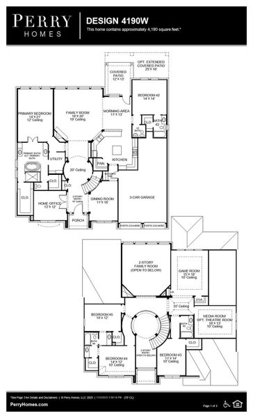 2D floor plan layout of this home in Valencia 70', Manvel, TX (Image 3).