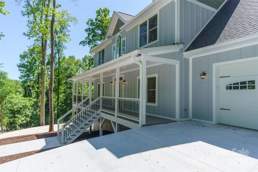 Zero access entry with no steps also from main driveway to main level