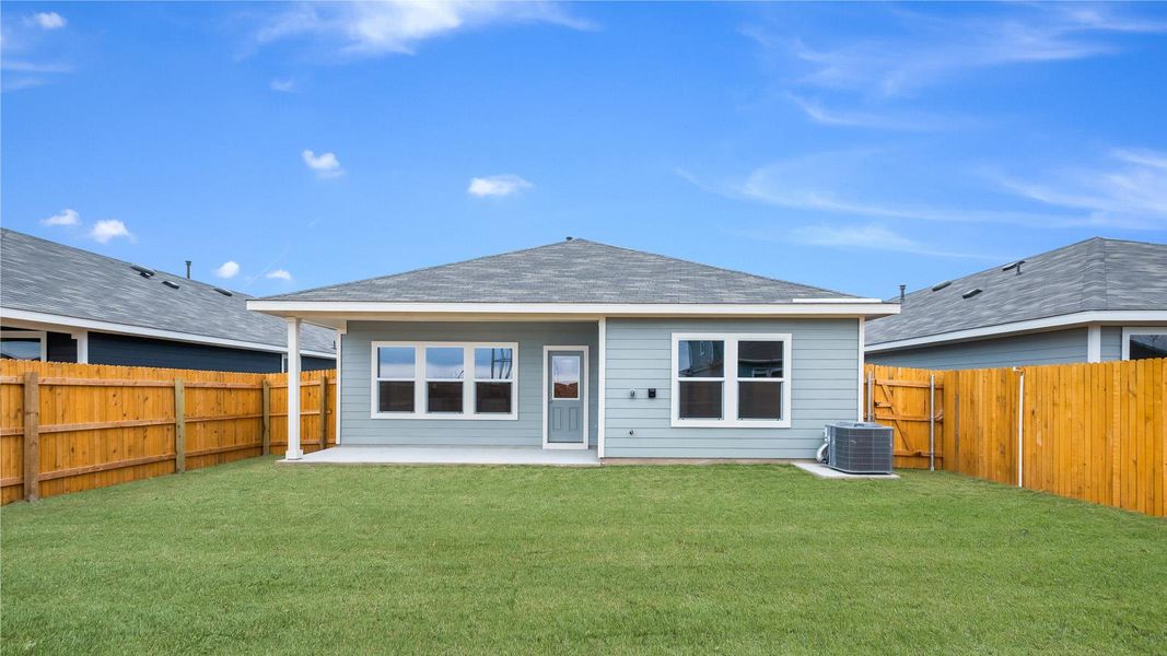 Front exterior of a new home in Talavera, Kyle, TX, highlighting curb appeal (Image 1). Front exterior of a new home in Talavera, Kyle, TX, highlighting curb appeal (Image 1).