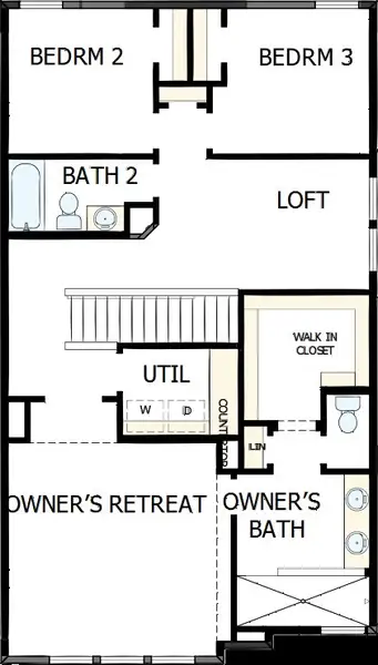 2D floor plan layout of this home in Retreat at Oak Park, Houston, TX (Image 4). 2D floor plan layout of this home in Retreat at Oak Park, Houston, TX (Image 4).
