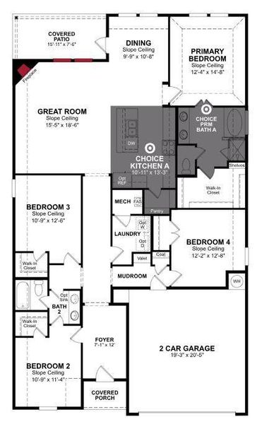 Beazer Homes Stark Farms Teton Floorplan.