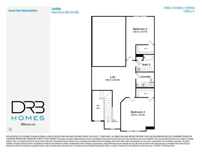 2D floor plan layout of this home in Robert's Farm, Greenville, SC (Image 5).