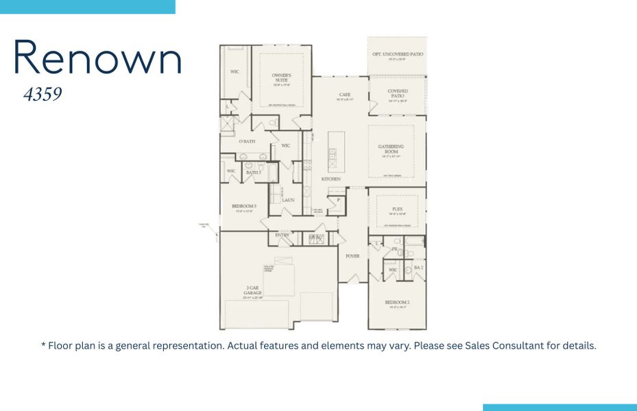 2D floor plan layout of this home in Del Webb North Myrtle Beach, Myrtle Beach, SC (Image 3).