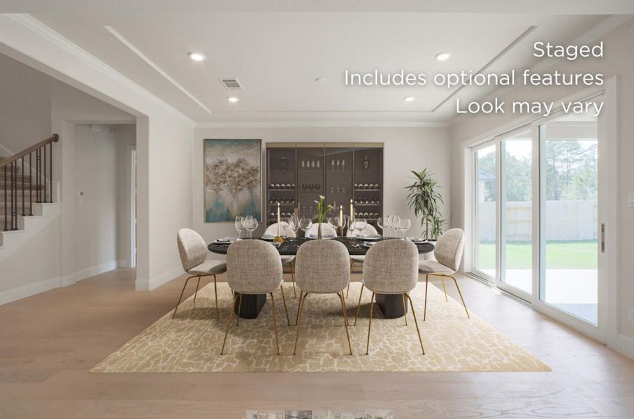 formal dining room staged represented photo