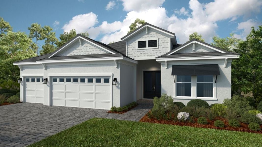 Representative exterior photo of a completed home built from the Pallazio II by Taylor Morrison in Astor Creek Golf and Country Club, Port St. Lucie, FL (Image 20).