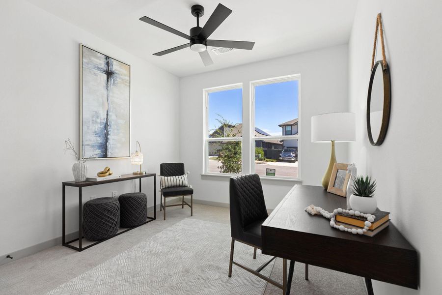 Downstairs office or bedroom w/ closet. Downstairs office or bedroom w/ closet.