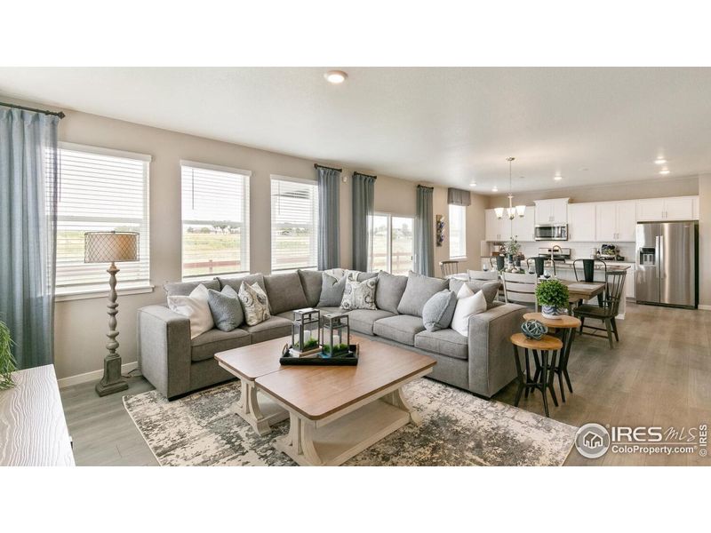 Furnished interior view inside a new home in Fossil Creek Ranch, Windsor (Image 24). Furnished interior view inside a new home in Fossil Creek Ranch, Windsor (Image 24).