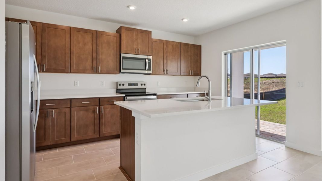 Atwood Floor Plan Kitchen by DRB Homes in Liberty Trace New Homes in Haines City, FL