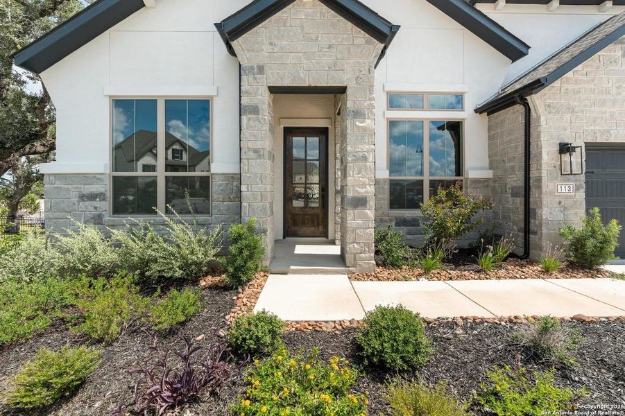 Exterior details and patio area of a home in Esperanza - 70', Boerne (Image 21).