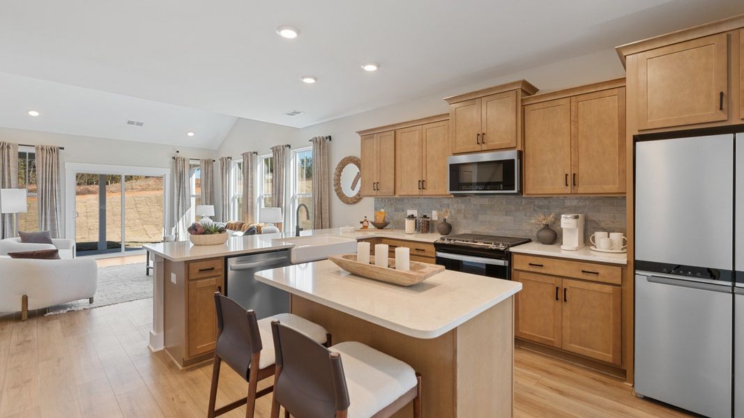 Representative furnished interior of a home built from the Finley by DRB Homes in Foxbank, Gray Court (Image 9). Representative furnished interior of a home built from the Finley by DRB Homes in Foxbank, Gray Court (Image 9).