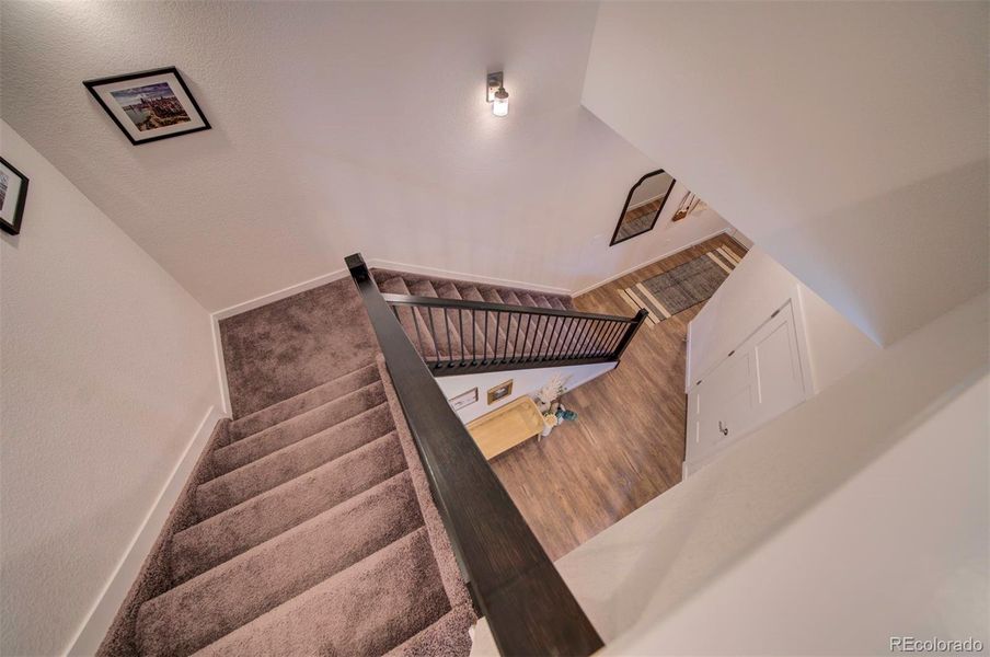 The 2-story entry has 25-foot ceilings to make the home feel spacious and inviting.