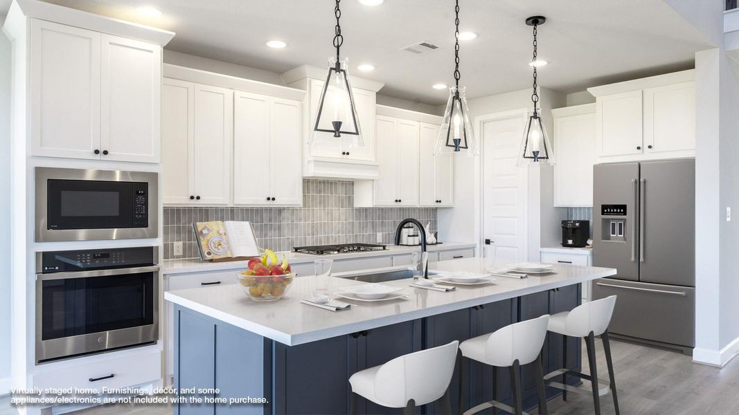 Furnished interior view inside a new home in Lariat 60', Liberty Hill (Image 5). Furnished interior view inside a new home in Lariat 60', Liberty Hill (Image 5).