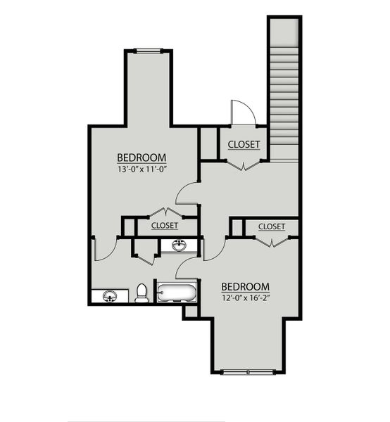 2D floor plan layout for the Ella by DSLD Homes in Saddlebrook, Murfreesboro, TN (Image 3).