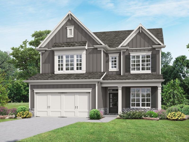 2D floor plan layout for the The Creekwood by Walker Anderson Homes in Hemingway, Flowery Branch, GA (Image 2). 2D floor plan layout for the The Creekwood by Walker Anderson Homes in Hemingway, Flowery Branch, GA (Image 2).